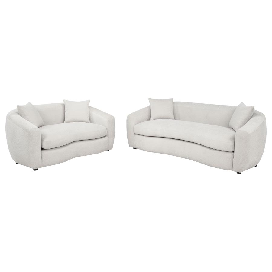(image for) Isabella 2-piece Fabric Upholstered Sofa Set Sand