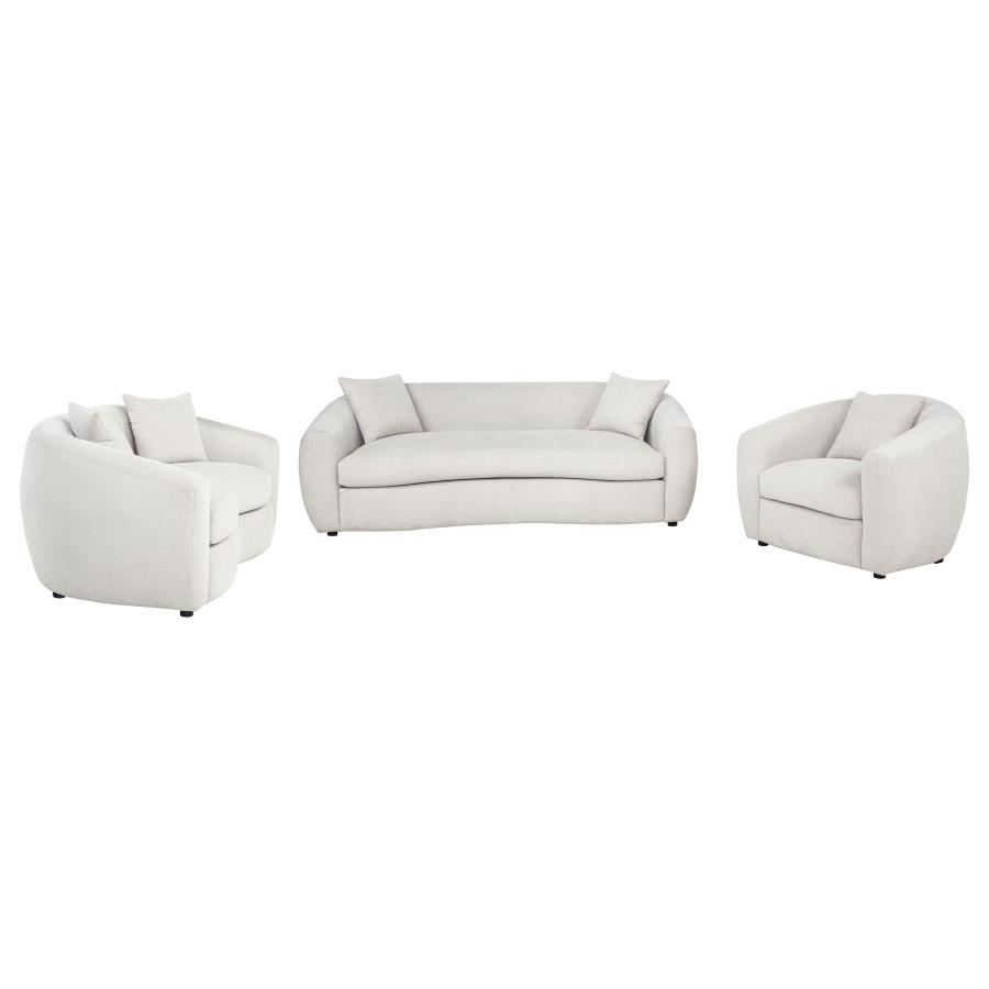 (image for) Isabella 3-piece Fabric Upholstered Sofa Set Sand