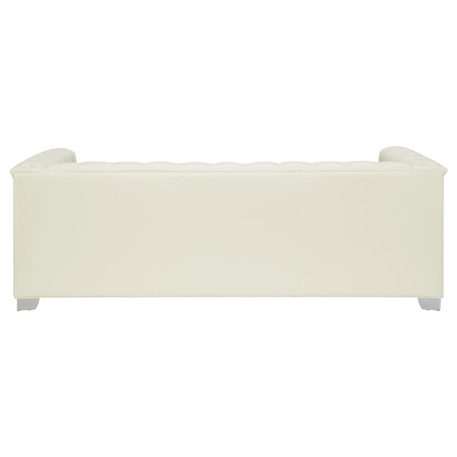 (image for) Chaviano Upholstered Track Arm Sofa Pearl White