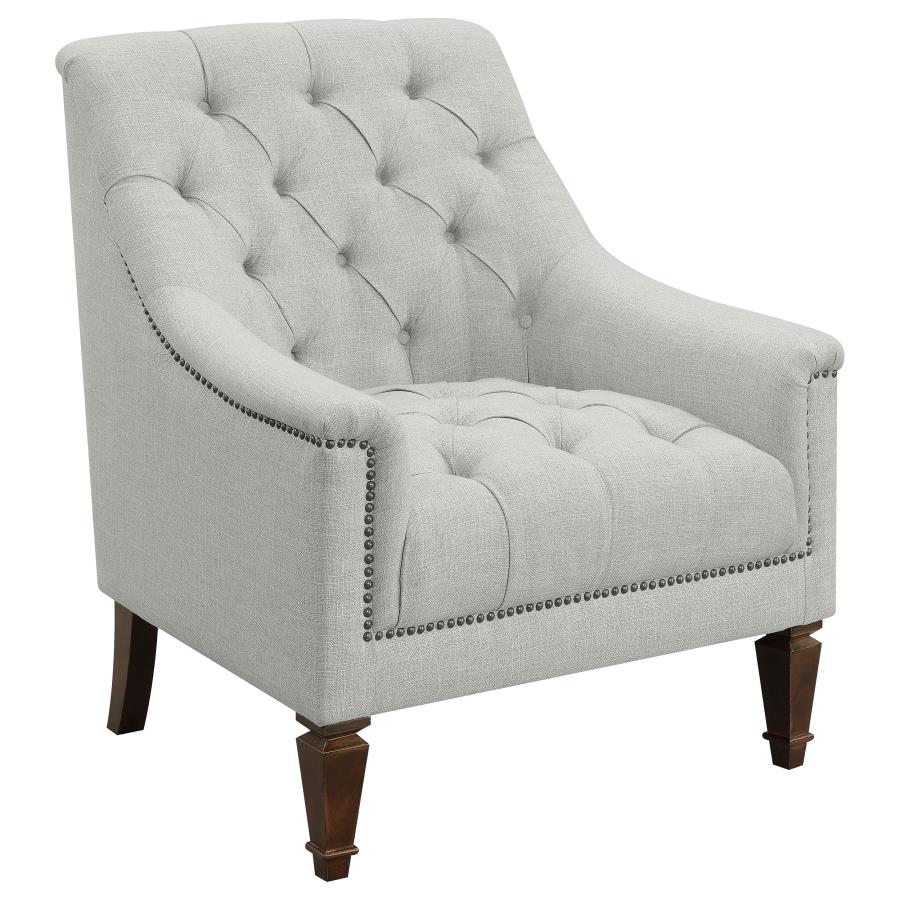 (image for) Avonlea Fabric Upholstered Sloped Arm Chair Grey Fabric