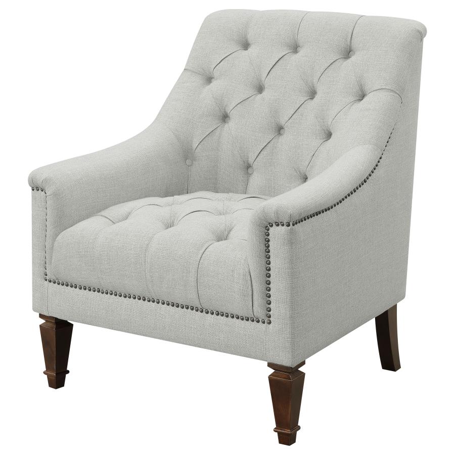 (image for) Avonlea Fabric Upholstered Sloped Arm Chair Grey Fabric