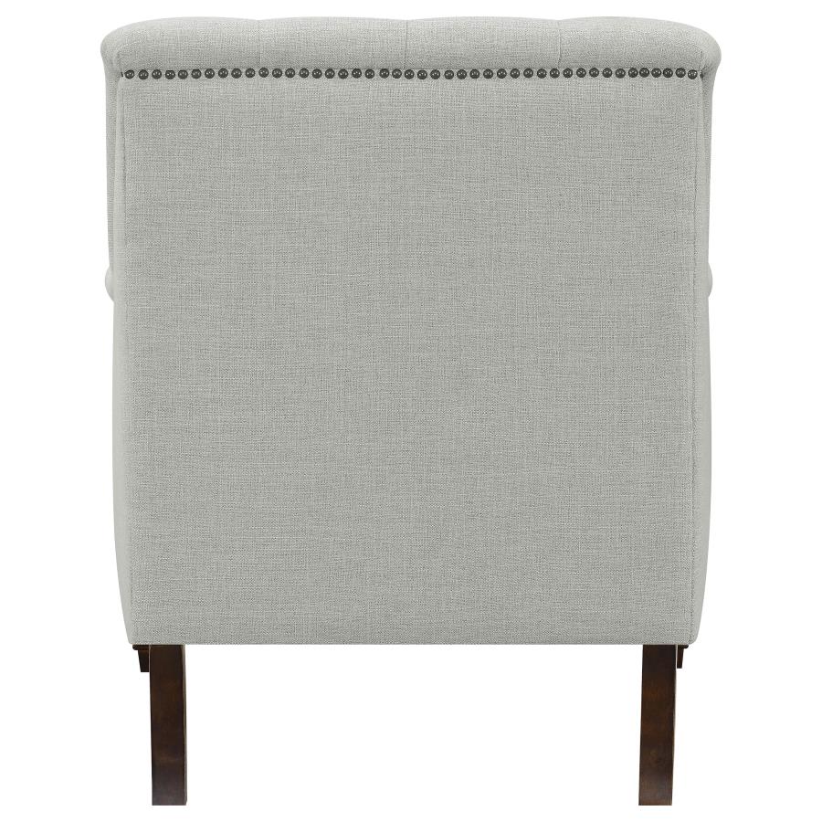 (image for) Avonlea Fabric Upholstered Sloped Arm Chair Grey Fabric