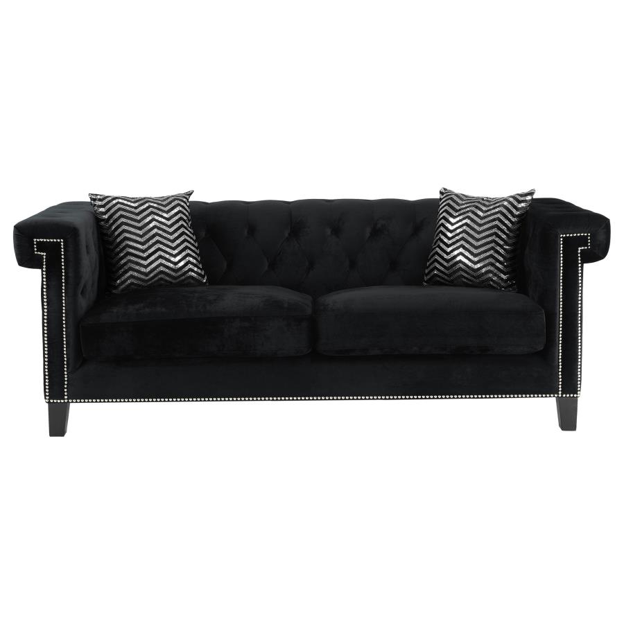 (image for) Reventlow Upholstered Track Arm Sofa Black