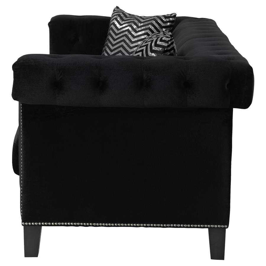 (image for) Reventlow Upholstered Track Arm Sofa Black