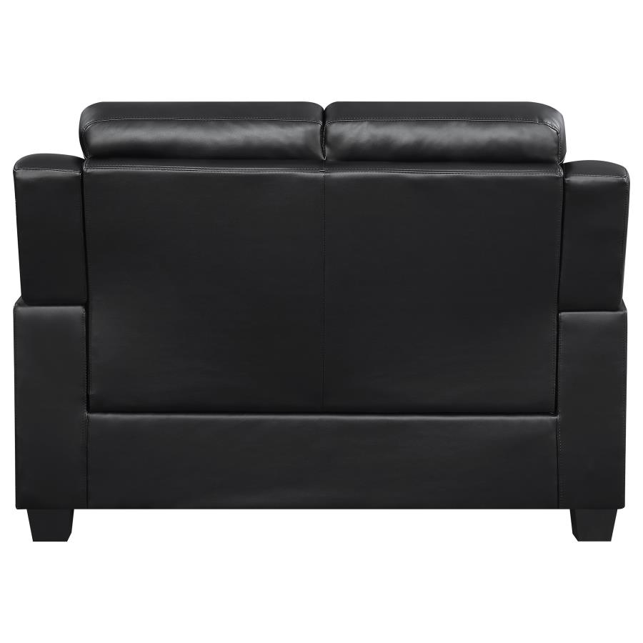 (image for) Finley 2-piece Upholstered Padded Arm Tufted Sofa Set Black