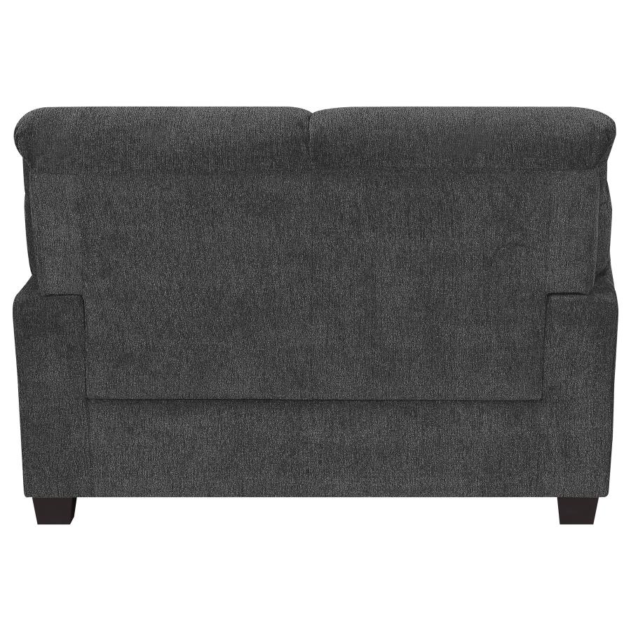 (image for) Clementine 2-piece Upholstered Padded Arm Sofa Set Grey