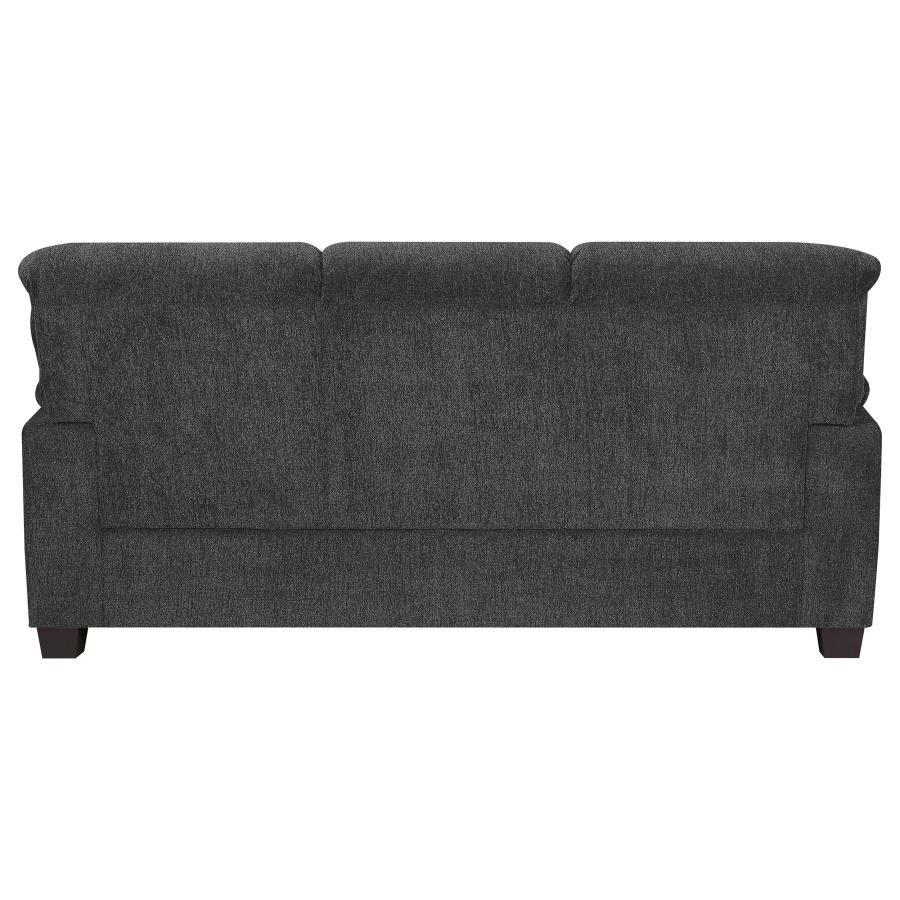 (image for) Clementine 3-piece Upholstered Padded Arm Sofa Set Grey