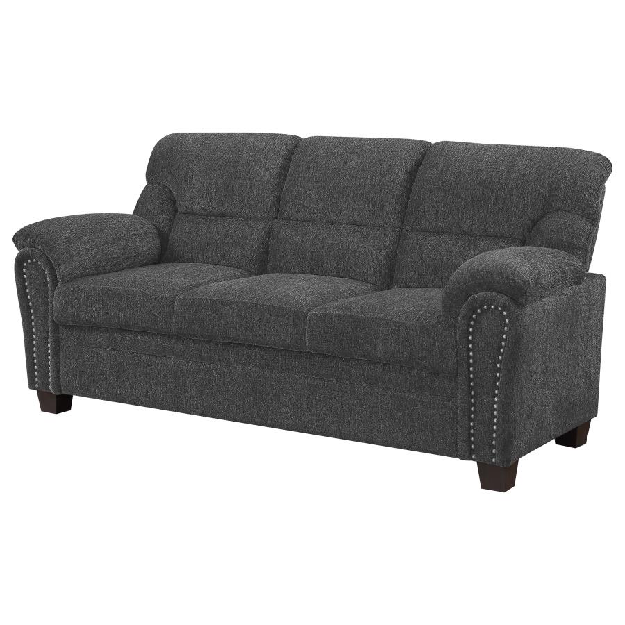 (image for) Clementine Upholstered Padded Arm Sofa Grey