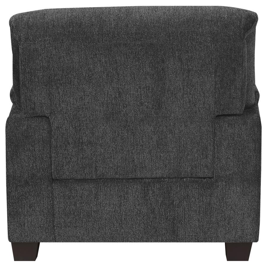 (image for) Clementine Upholstered Padded Arm Accent Chair Grey