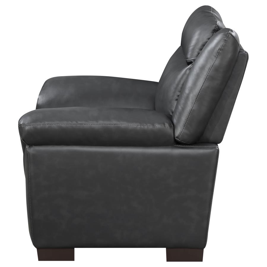 (image for) Arabella Upholstered Padded Arm Accent Chair Grey