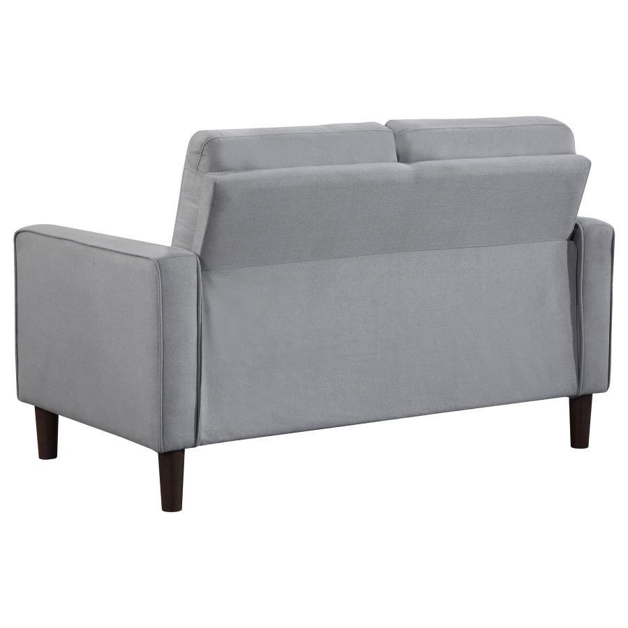 (image for) Bowen 2-piece Upholstered Track Arm Tufted Sofa Set Grey