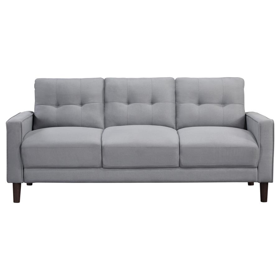 (image for) Bowen 3-piece Upholstered Track Arm Tufted Sofa Set Grey