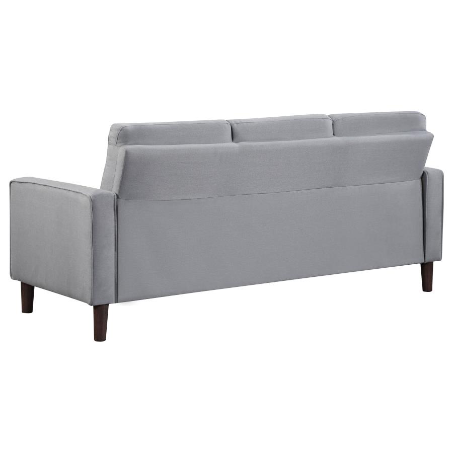 (image for) Bowen 3-piece Upholstered Track Arm Tufted Sofa Set Grey