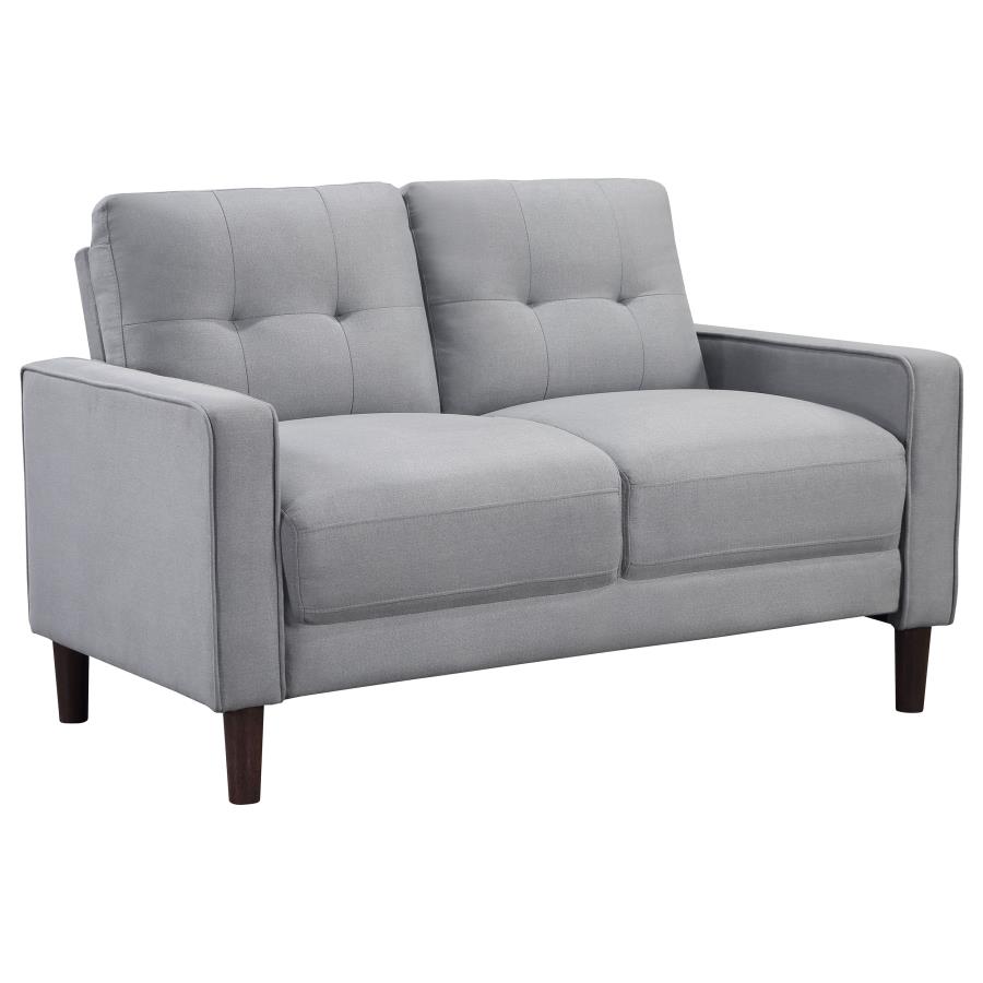 (image for) Bowen Upholstered Track Arm Tufted Loveseat Grey