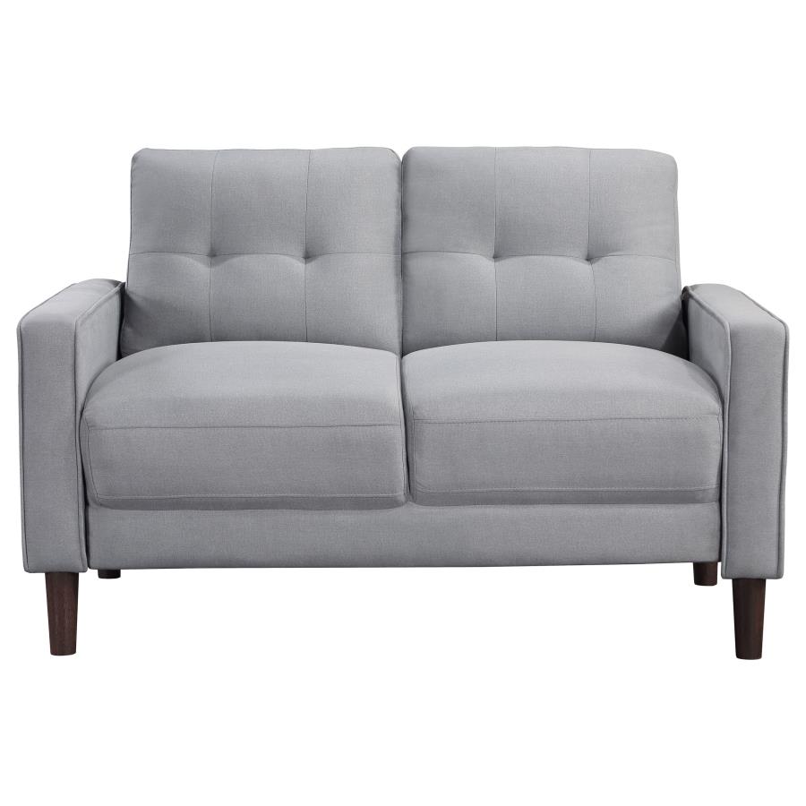 (image for) Bowen Upholstered Track Arm Tufted Loveseat Grey