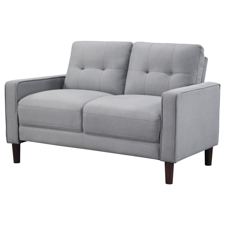 (image for) Bowen Upholstered Track Arm Tufted Loveseat Grey