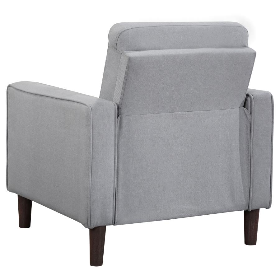 (image for) Bowen Upholstered Track Arm Tufted Accent Chair Grey