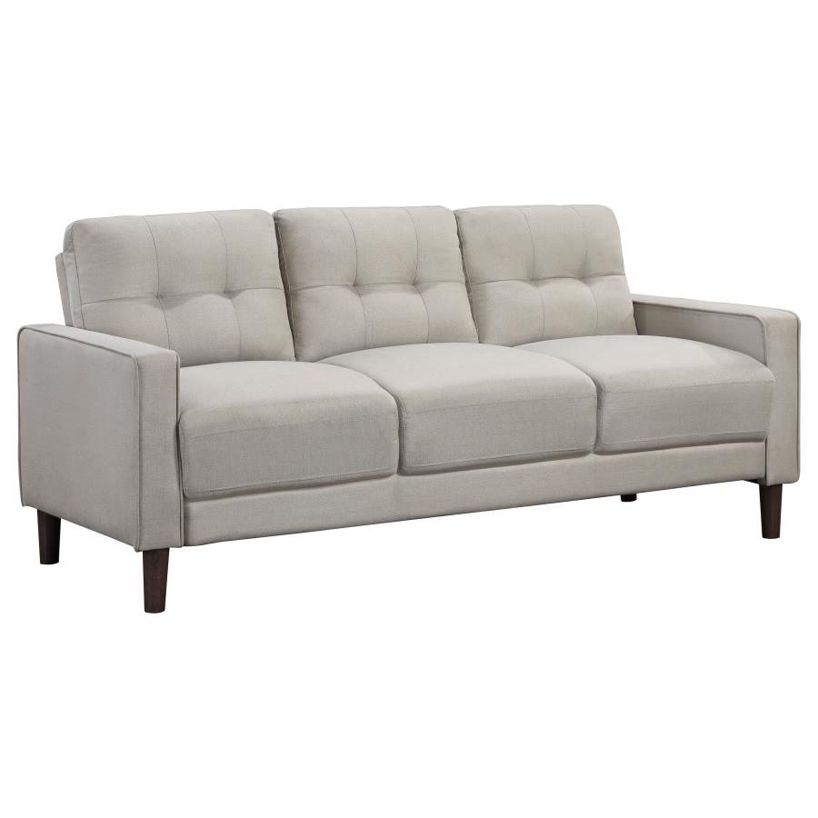 (image for) Bowen 2-piece Upholstered Track Arm Tufted Sofa Set Beige