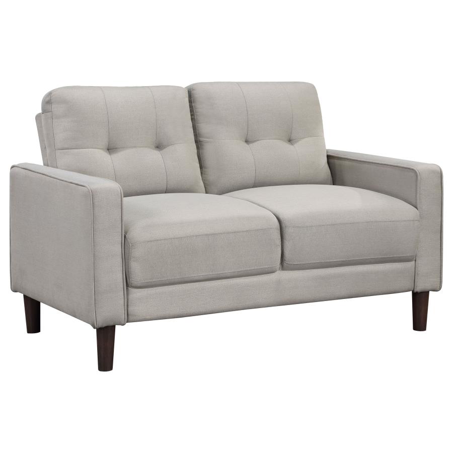 (image for) Bowen Upholstered Track Arm Tufted Loveseat Beige - Click Image to Close