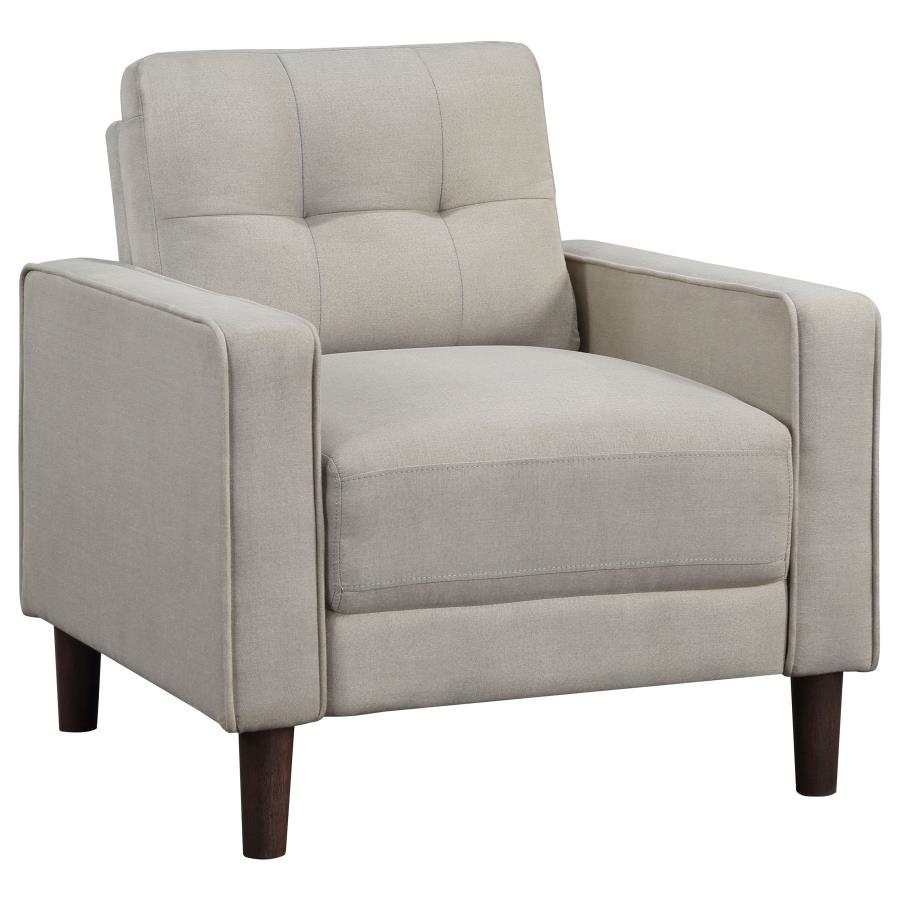 (image for) Bowen Upholstered Track Arm Tufted Accent Chair Beige