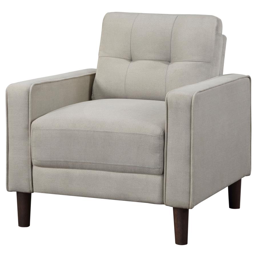 (image for) Bowen Upholstered Track Arm Tufted Accent Chair Beige