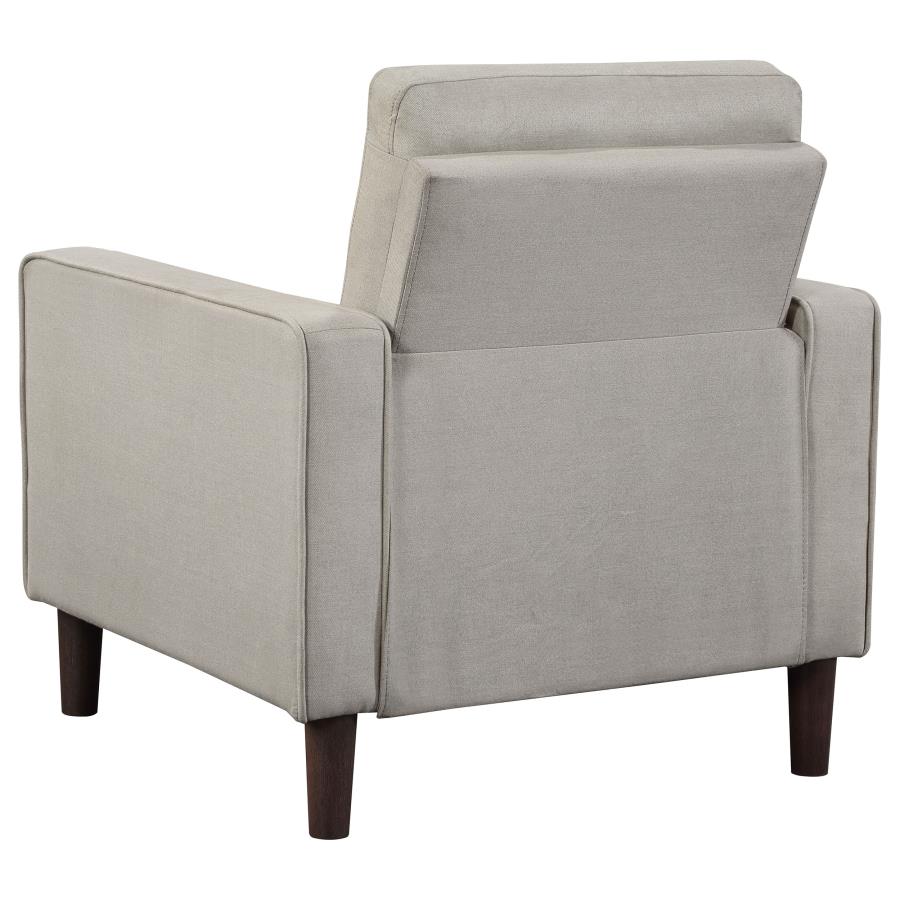 (image for) Bowen Upholstered Track Arm Tufted Accent Chair Beige