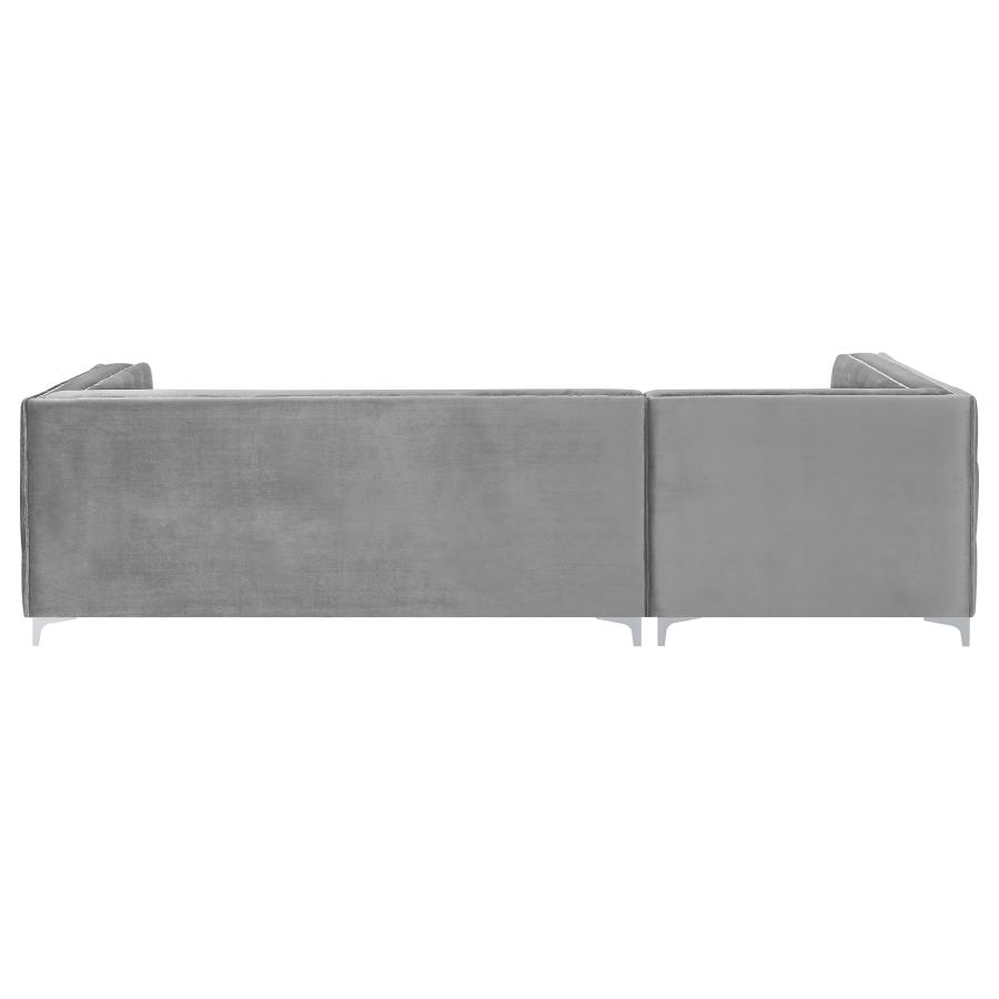 (image for) Bellaire Upholstered Storage Chaise Sectional Sofa Grey