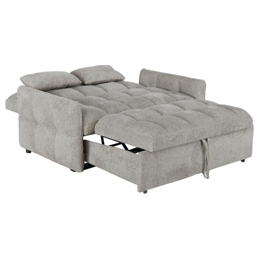 (image for) Cotswold Upholstered Convertible Sleeper Sofa Bed Light Grey