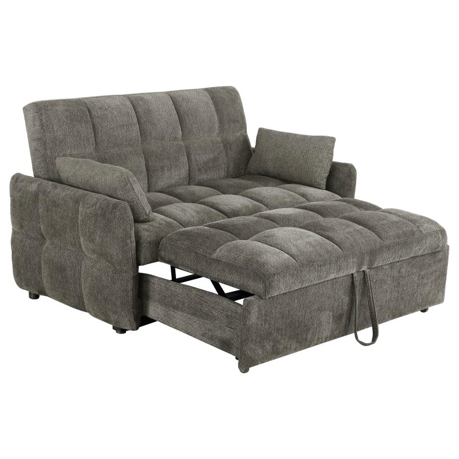 (image for) Cotswold Upholstered Convertible Sleeper Sofa Bed Dark Grey