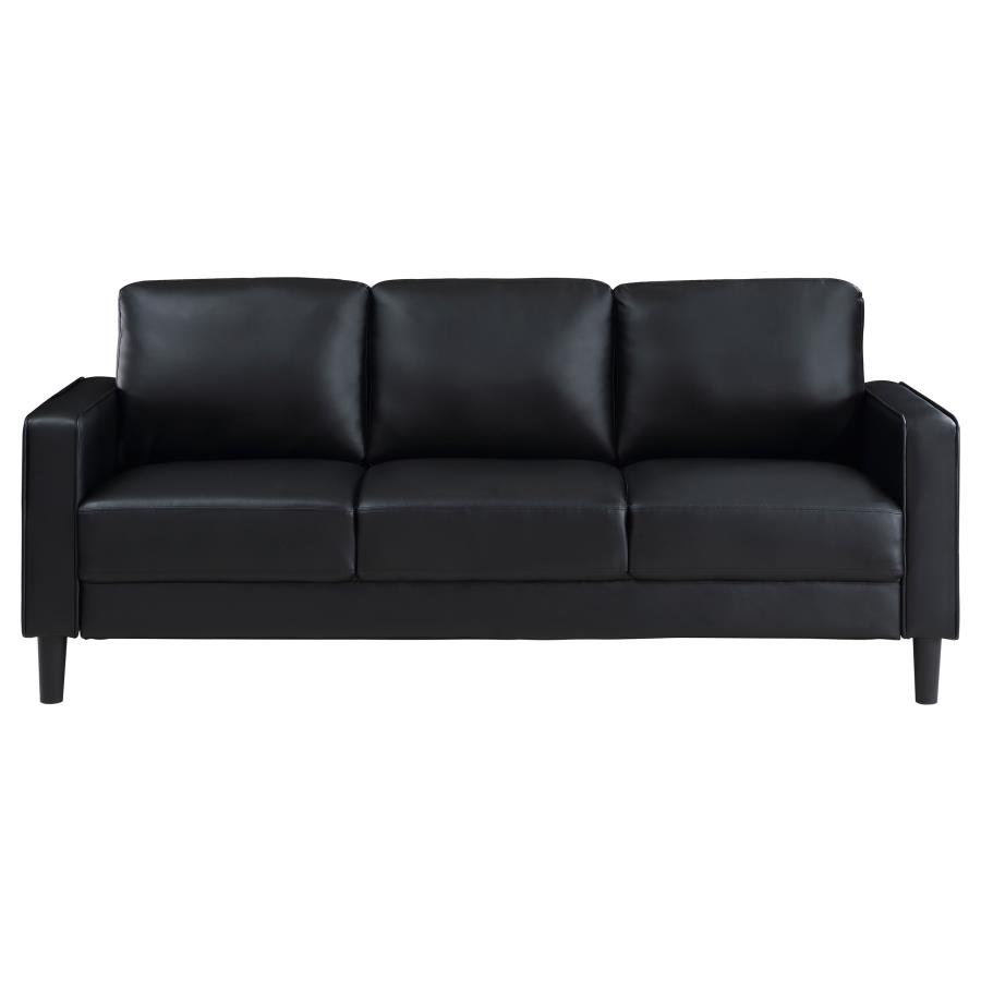 (image for) Ruth Upholstered Track Arm Sofa Black