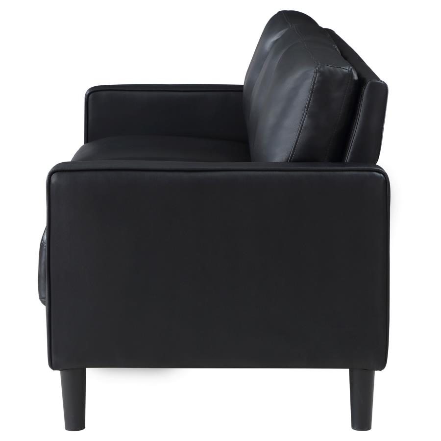 (image for) Ruth Upholstered Track Arm Sofa Black