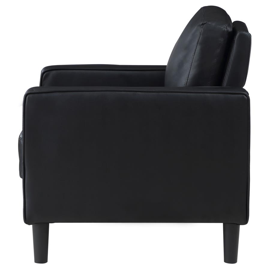 (image for) Ruth Upholstered Track Arm Accent Chair Black