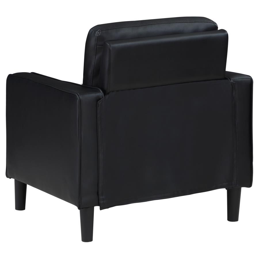 (image for) Ruth Upholstered Track Arm Accent Chair Black