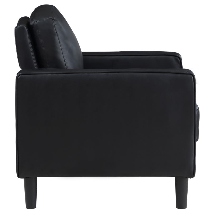 (image for) Ruth Upholstered Track Arm Accent Chair Black