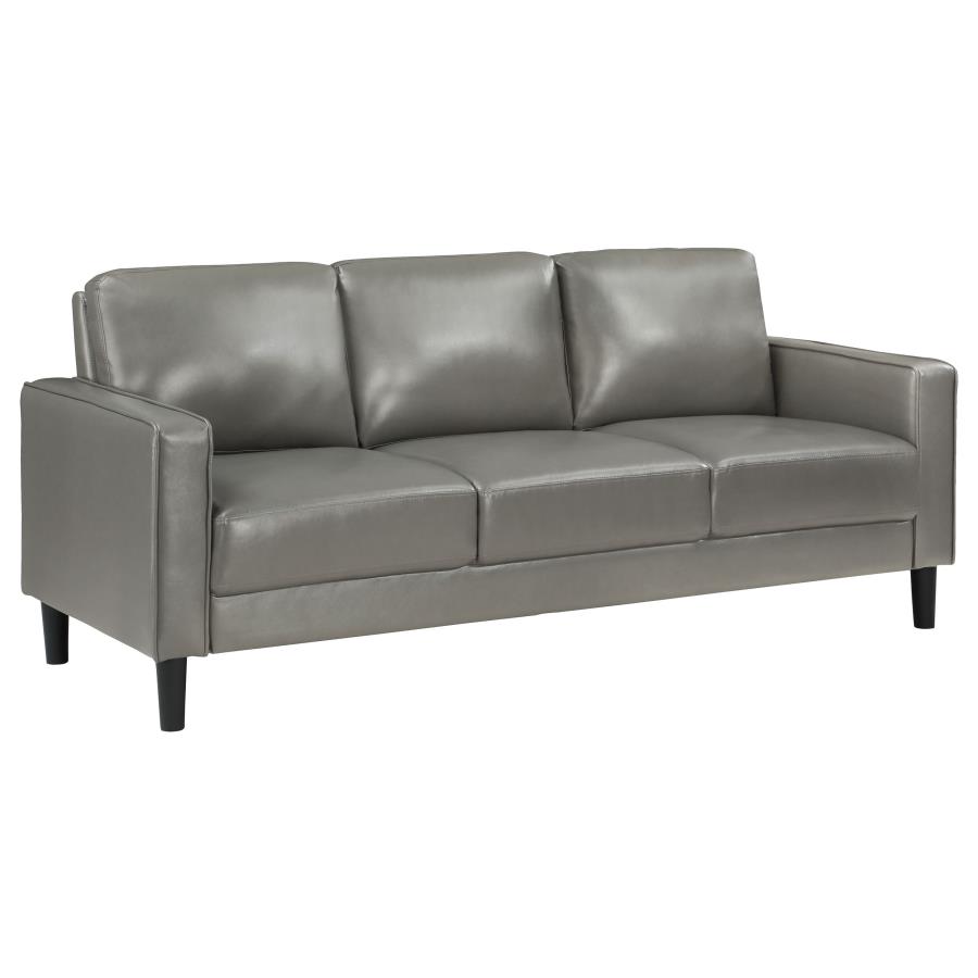 (image for) Ruth 2-piece Upholstered Track Arm Sofa Set Grey