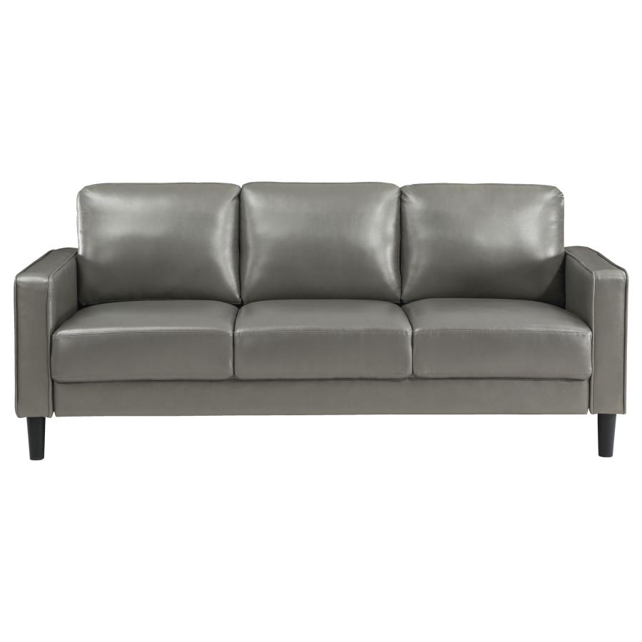 (image for) Ruth 2-piece Upholstered Track Arm Sofa Set Grey