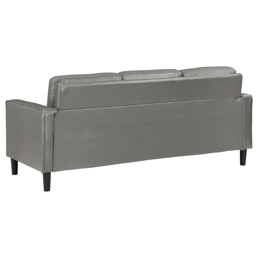 (image for) Ruth 2-piece Upholstered Track Arm Sofa Set Grey