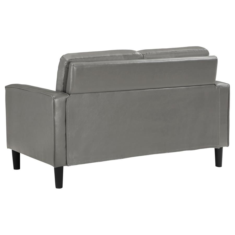 (image for) Ruth 2-piece Upholstered Track Arm Sofa Set Grey