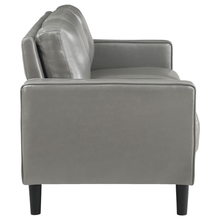 (image for) Ruth 3-piece Upholstered Track Arm Sofa Set Grey