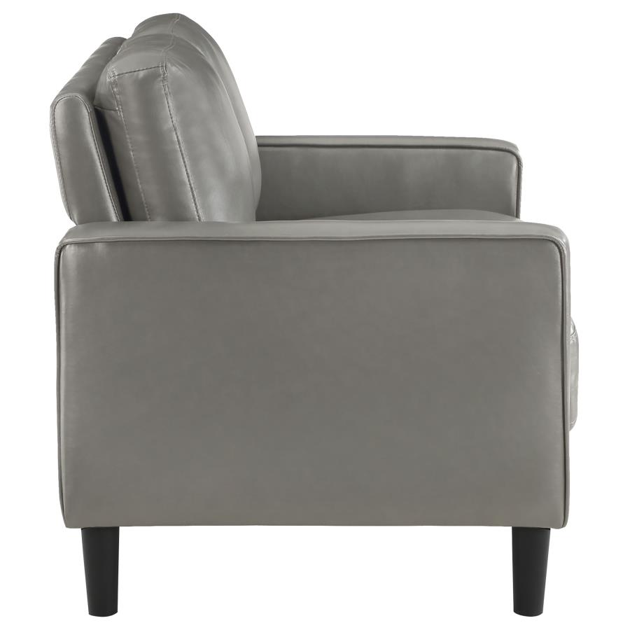 (image for) Ruth 3-piece Upholstered Track Arm Sofa Set Grey