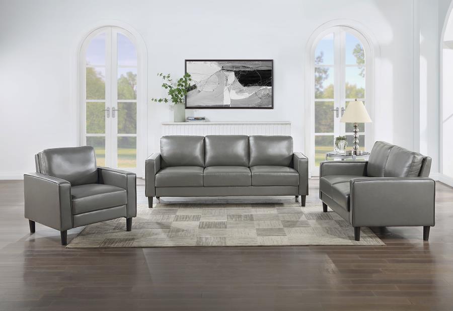 (image for) Ruth Upholstered Track Arm Accent Chair Grey