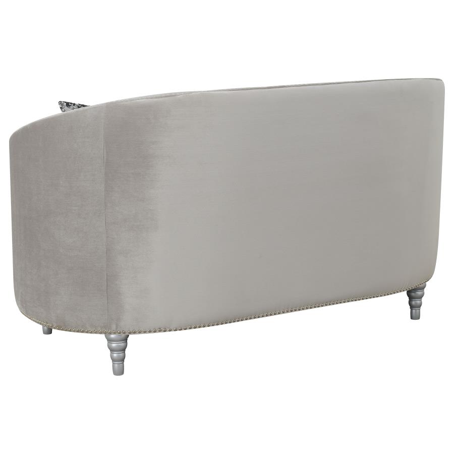 (image for) Avonlea Upholstered Sloped Arm Sofa Grey Velvet