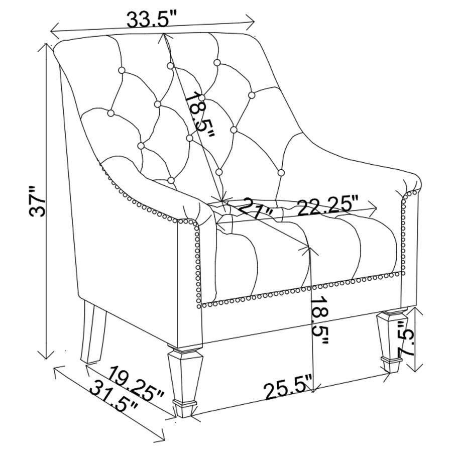 (image for) Avonlea Velvet Upholstered Sloped Arm Chair Grey Velvet