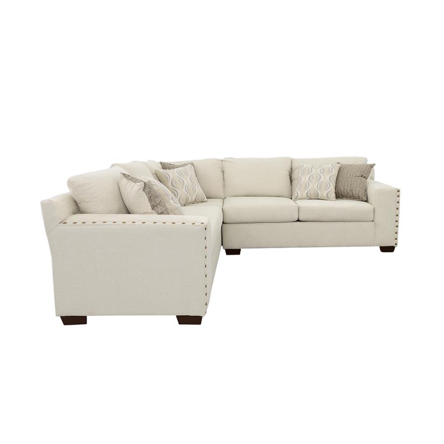 (image for) Aria Upholstered Track Arm Sectional Sofa Oatmeal