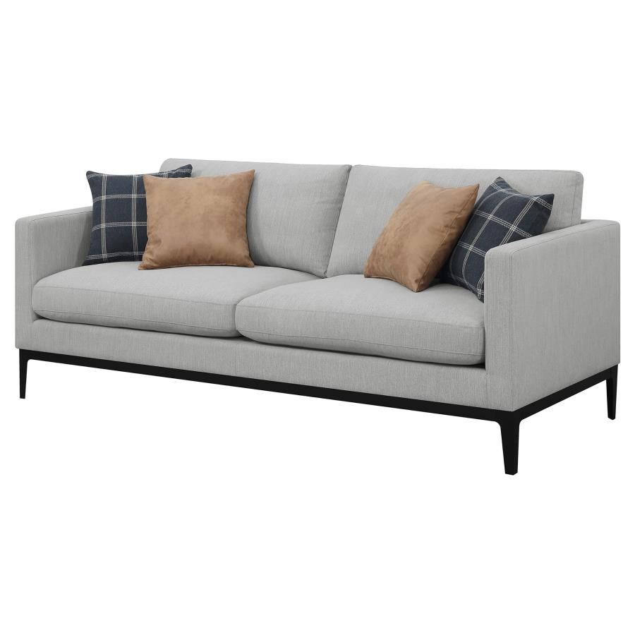 (image for) Apperson Upholstered Track Arm Sofa Light Grey