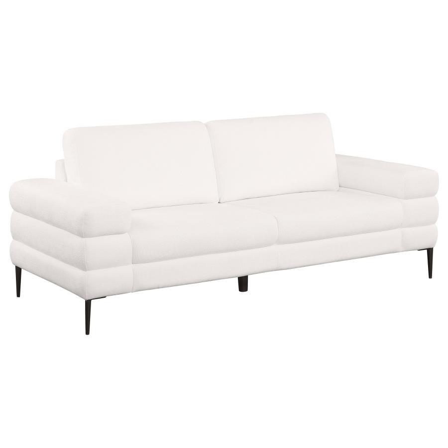 (image for) Jessel 2-piece Chenille Upholstered Sofa Set Ivory