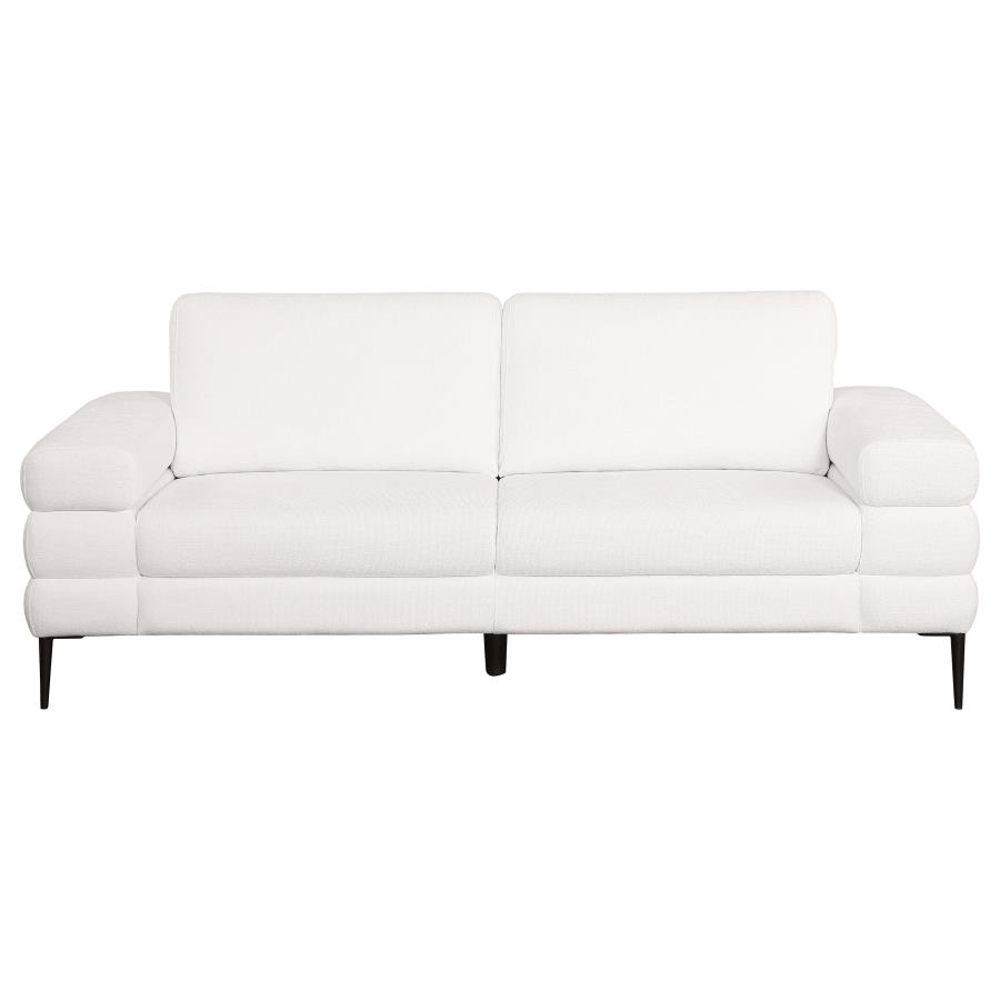 (image for) Jessel 2-piece Chenille Upholstered Sofa Set Ivory