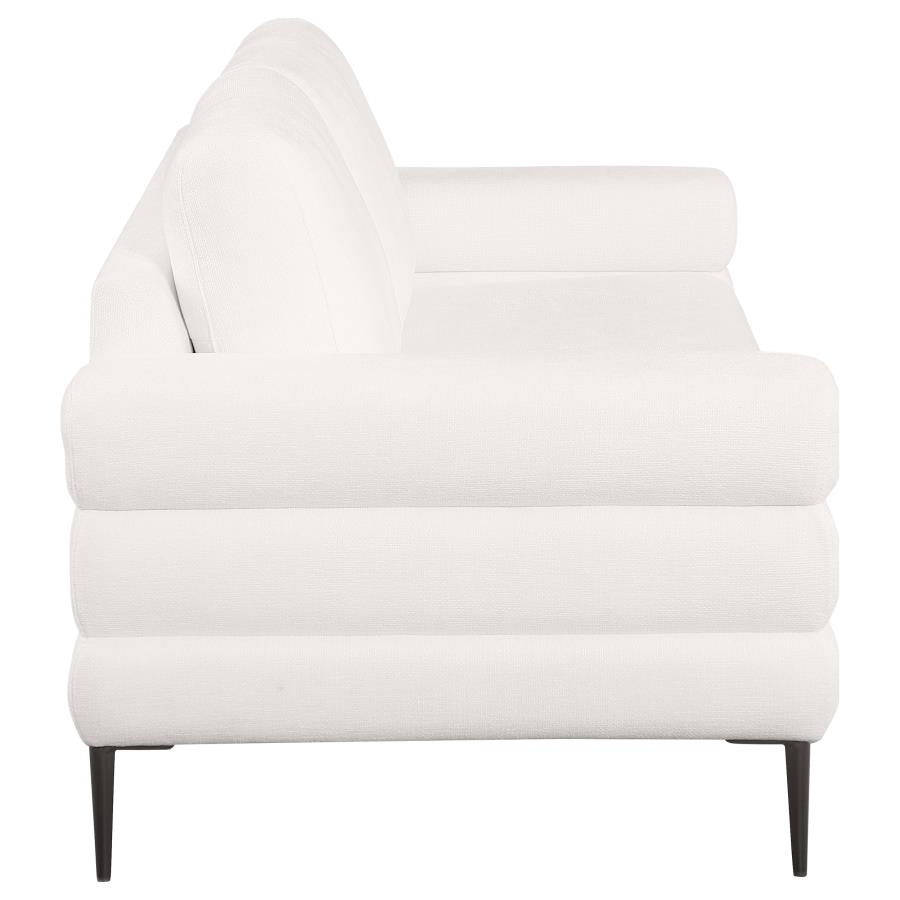 (image for) Jessel 2-piece Chenille Upholstered Sofa Set Ivory