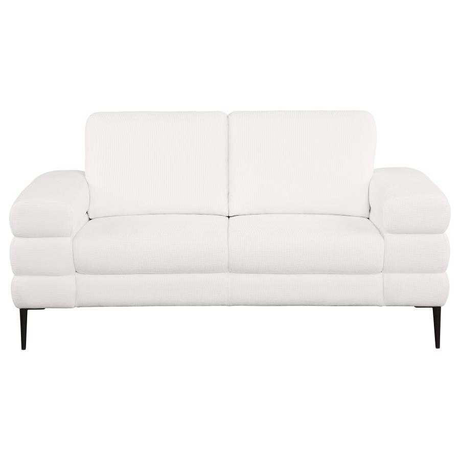 (image for) Jessel 2-piece Chenille Upholstered Sofa Set Ivory