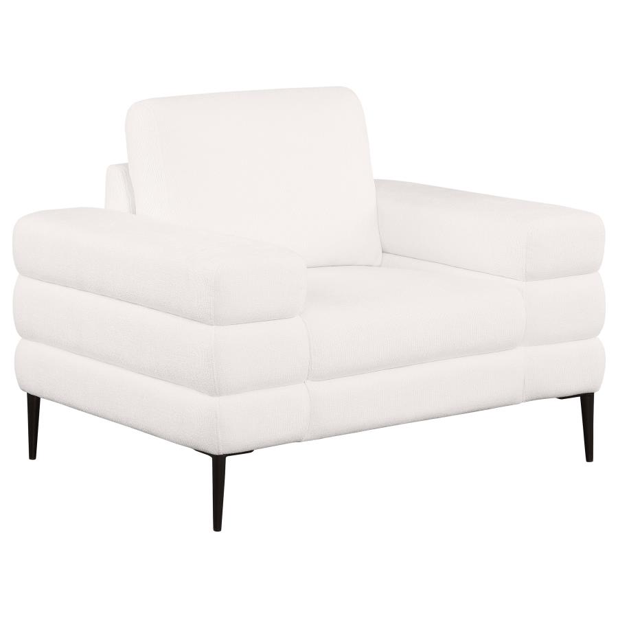 (image for) Jessel 3-piece Chenille Upholstered Sofa Set Ivory